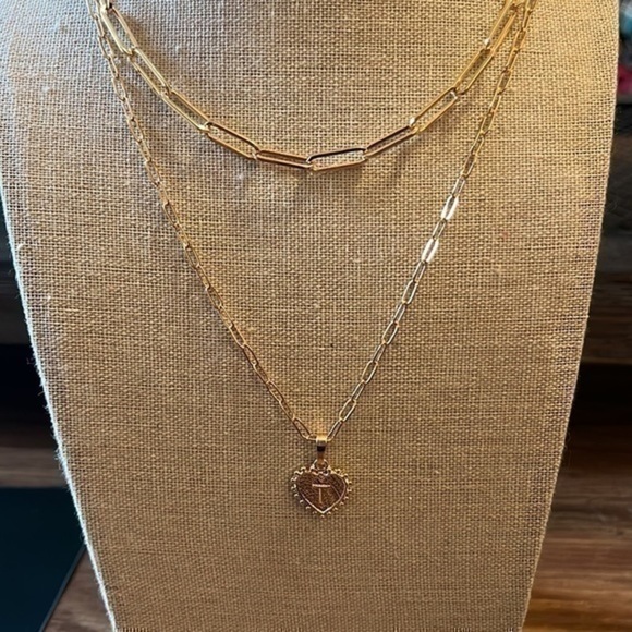 “T” layered necklace - Picture 2 of 5